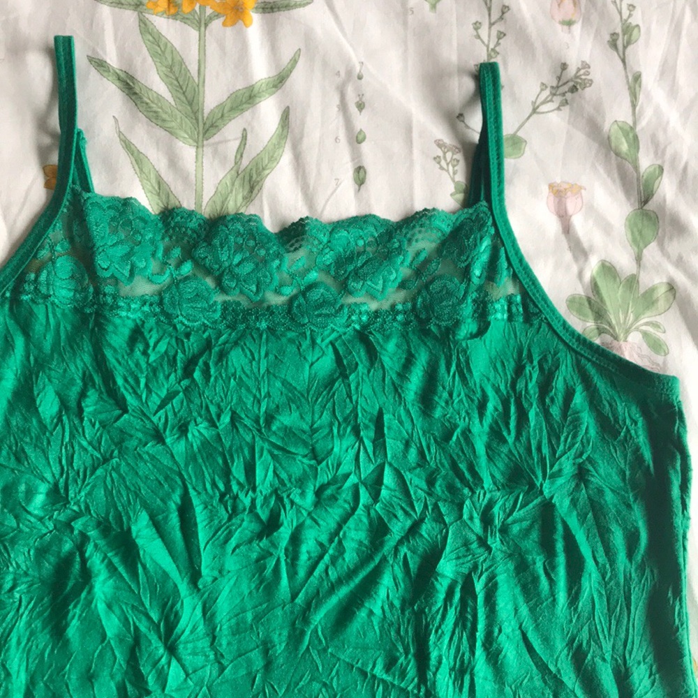 Maurices Emerald Crinkle Cami